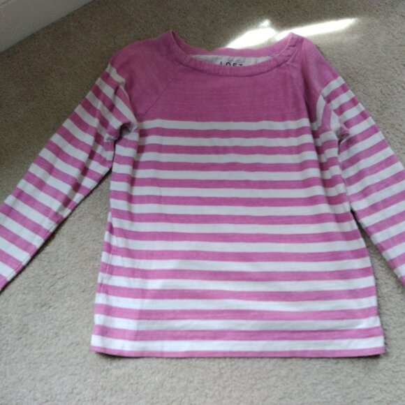 LOFT Women's Pink & White Striped Top, Size Small - Picture 1 of 1